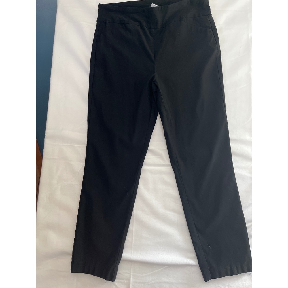 Tribal Audre Black Pull On Ankle Pants Womens 14 Straight Leg 8517T-2485